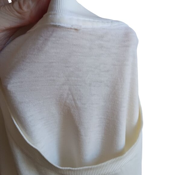 Medium Men's Single Stitch T-shirt Vintage Trashed White Crew Neck 1980's Plain - Picture 6 of 6